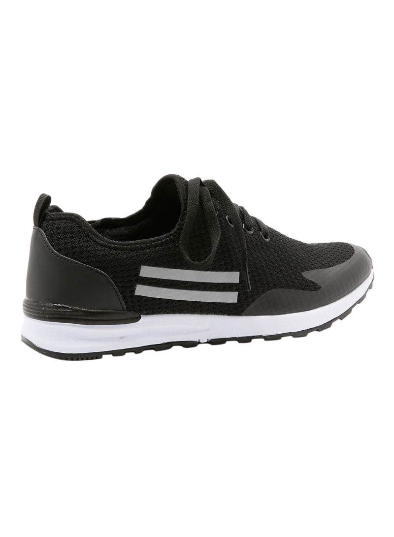 BRAVE SOUL Reflective Side Striped Trainers Black  - Image 2