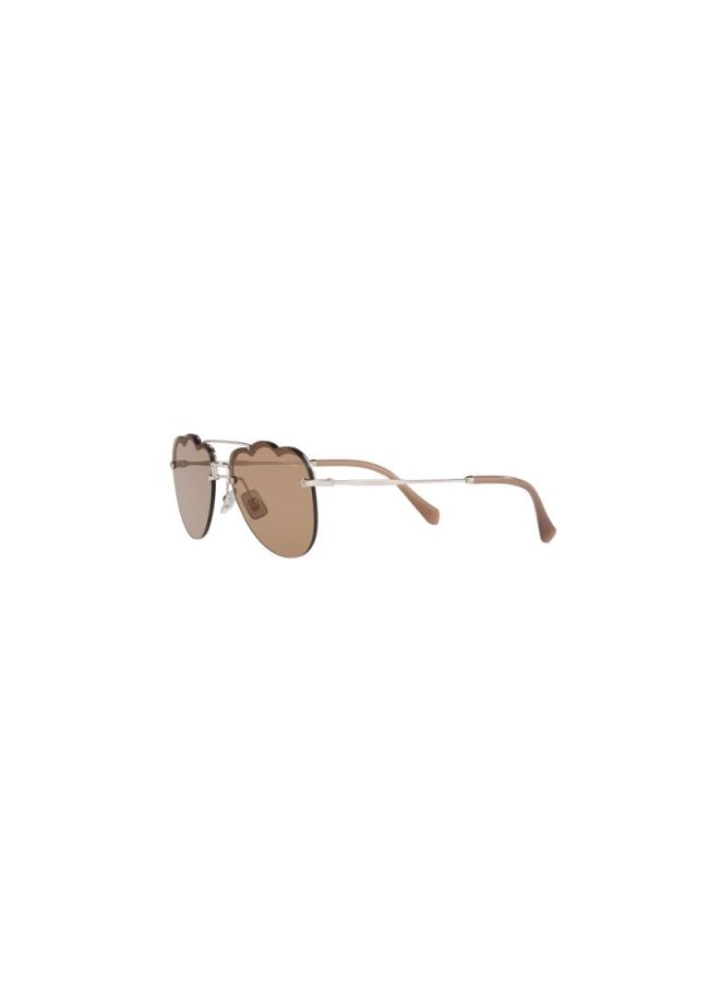 Miu Miu - Women's Mirrored Aviator Sunglasses 56US-1BC/176 - Image 1