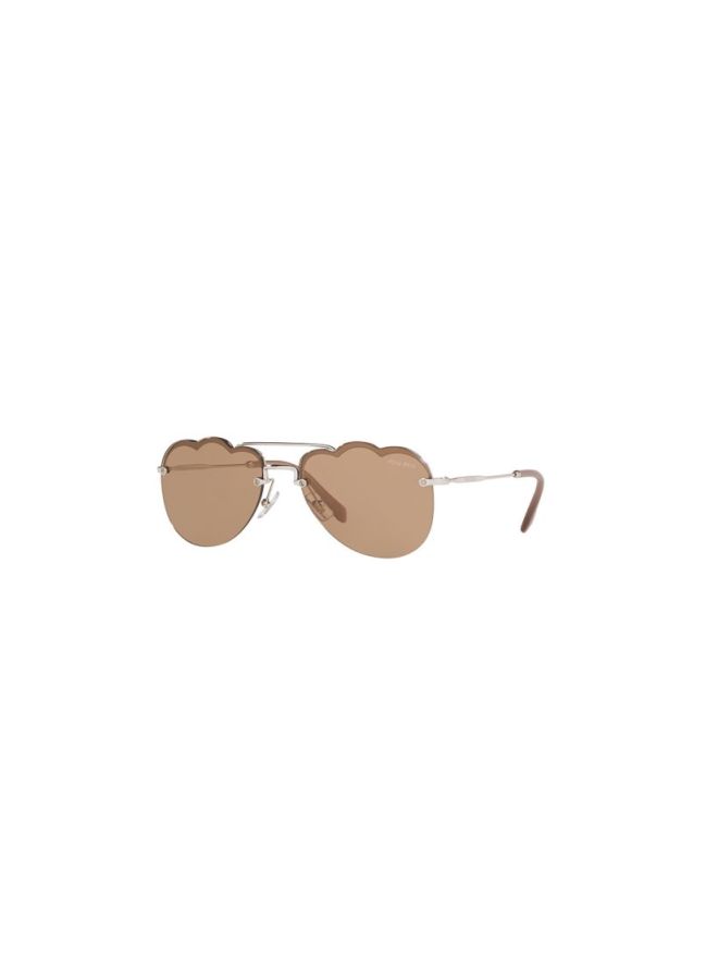 Miu Miu - Women's Mirrored Aviator Sunglasses 56US-1BC/176 - Image 1