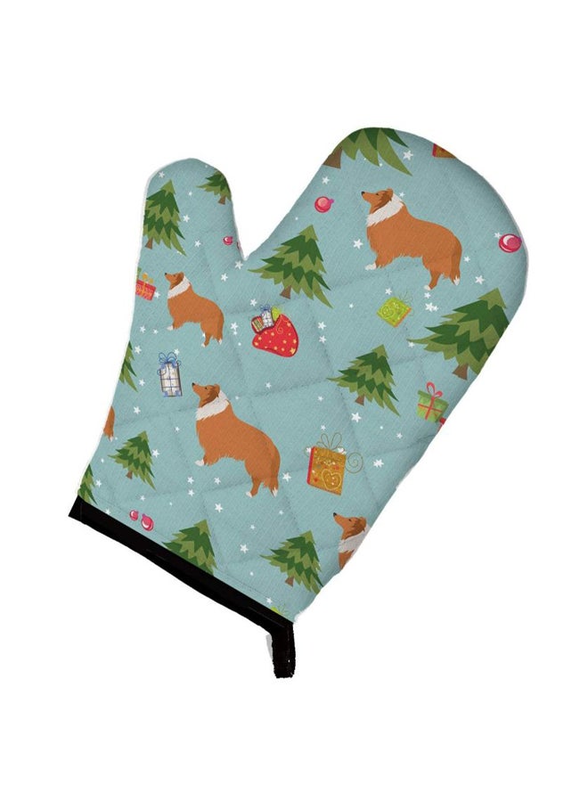 Caroline's Treasures Collie Oven Mitt Blue 12 x 8.5inch 