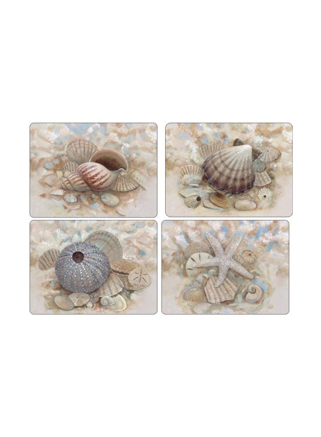 4-Piece Beach Prize Placemat Multicolour 16 x 12inch