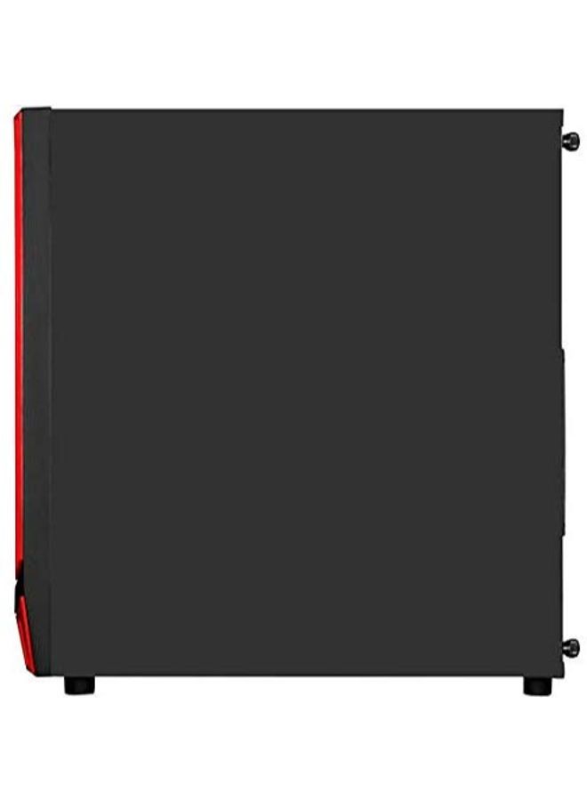 ATX Mid Tower Gaming Computer Case Black/Red