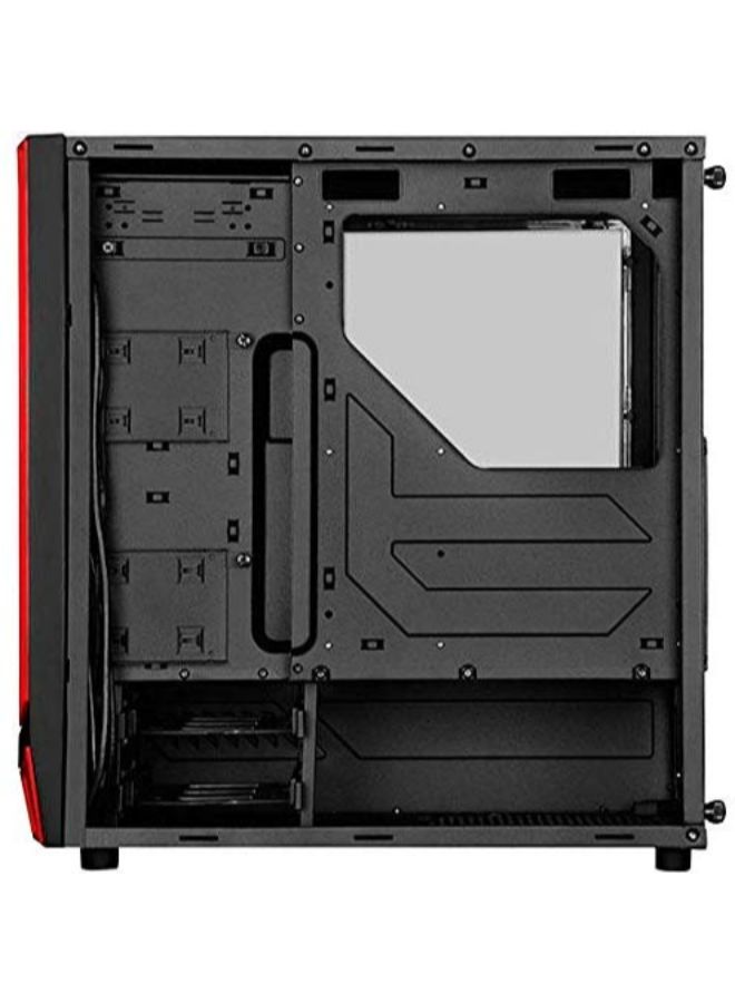 ATX Mid Tower Gaming Computer Case Black/Red