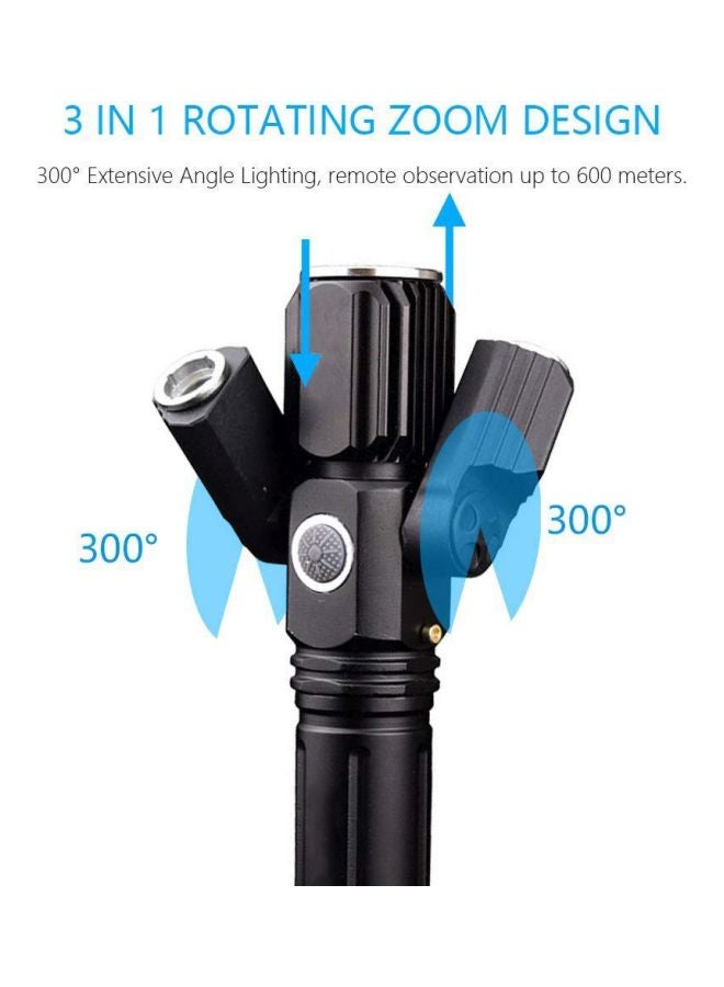 صن شاين مصباح يدوي كهربائي بإضاءة LED ب3 رؤوس أسود 14.6Ø³Ù†ØªÙŠÙ…ØªØ± - Image 3