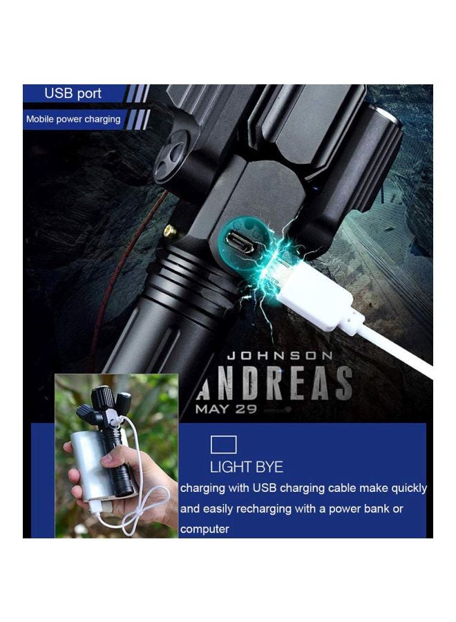 صن شاين مصباح يدوي كهربائي بإضاءة LED ب3 رؤوس أسود 14.6Ø³Ù†ØªÙŠÙ…ØªØ± - Image 5