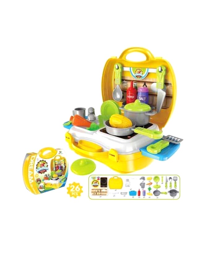 Techhark 26-Piece Ultimate Chef'S Kitchen Cooking Suitcase Set 24x22x10cm - Image 1