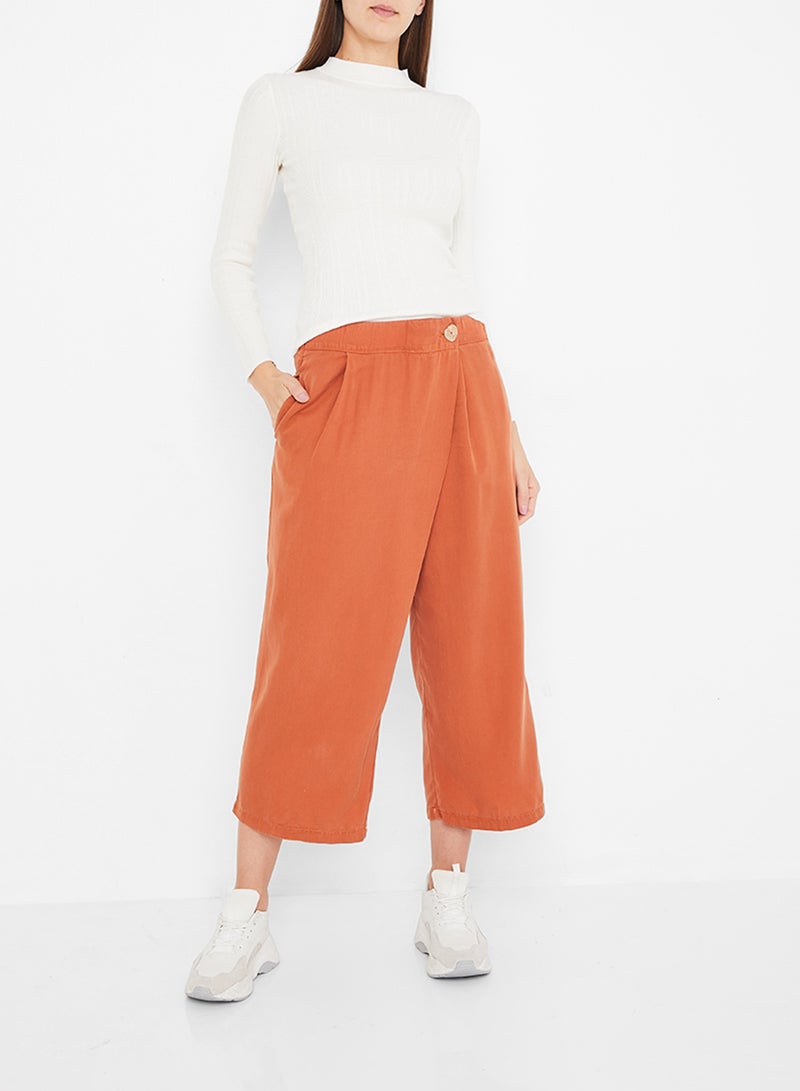 Stock - Dual Pocket Culottes Rust - Image 1