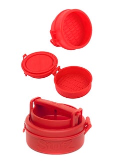 Stuffed Burger Press Hamburger Patty Maker Red 6x13x18centimeter