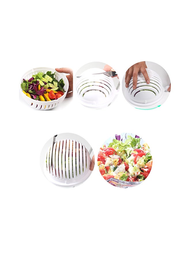 قطاعة سلطة جديدة على شكل وعاء أبيض 10x20x19Ø³Ù†ØªÙŠÙ…ØªØ±  - Image 2