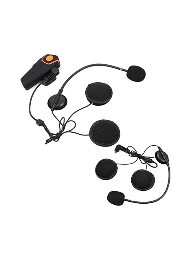 Generic - Bluetooth Motorcycle Helmet Intercom Interphone Headset Black - Image 1