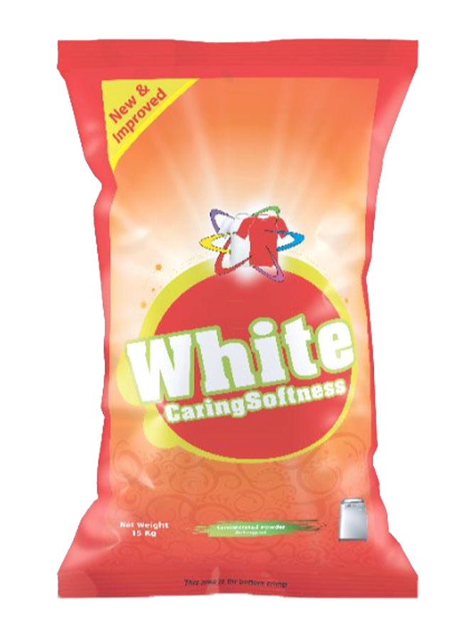 White Caring Softness Laundry Detergent Powder Multicolour 