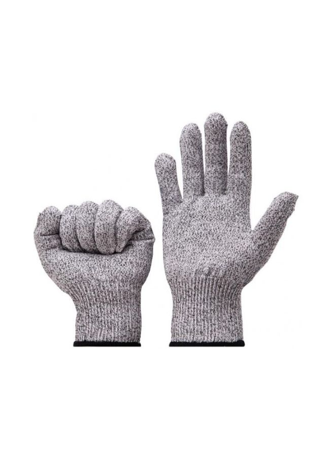 قفازات مقاومة للقطع مكونة من قطعتين رمادي L - Image 2