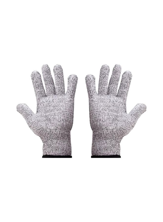 قفازات مقاومة للقطع مكونة من قطعتين رمادي L - Image 1