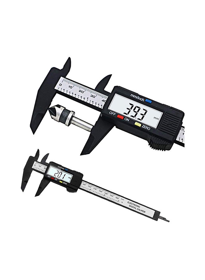 Gerenic Lcd Digital Electronic Carbon Micrometer Black 2.8x25.4x9.4centimeter - Image 2