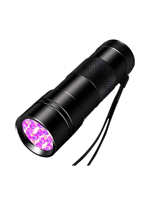 12 LED Ultraviolet Torch Flashlight Black 2.4x4.6x4.1inch