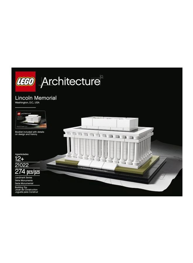 LEGO - 21022 274-Piece Architecture Lincoln Memorial Building Set 21022 12+ Years - Image 1