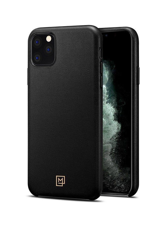 Spigen La Manon Calin PU Leather Cover For Apple iPhone 11 Pro MAX Chic Black - Image 1