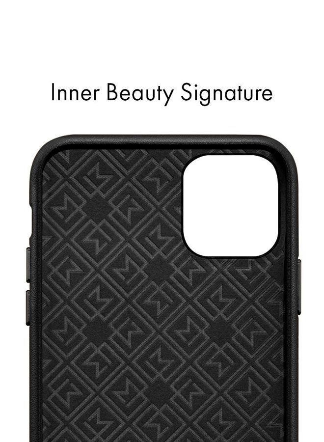 Spigen La Manon Calin PU Leather Cover For Apple iPhone 11 Pro MAX Chic Black - Image 5