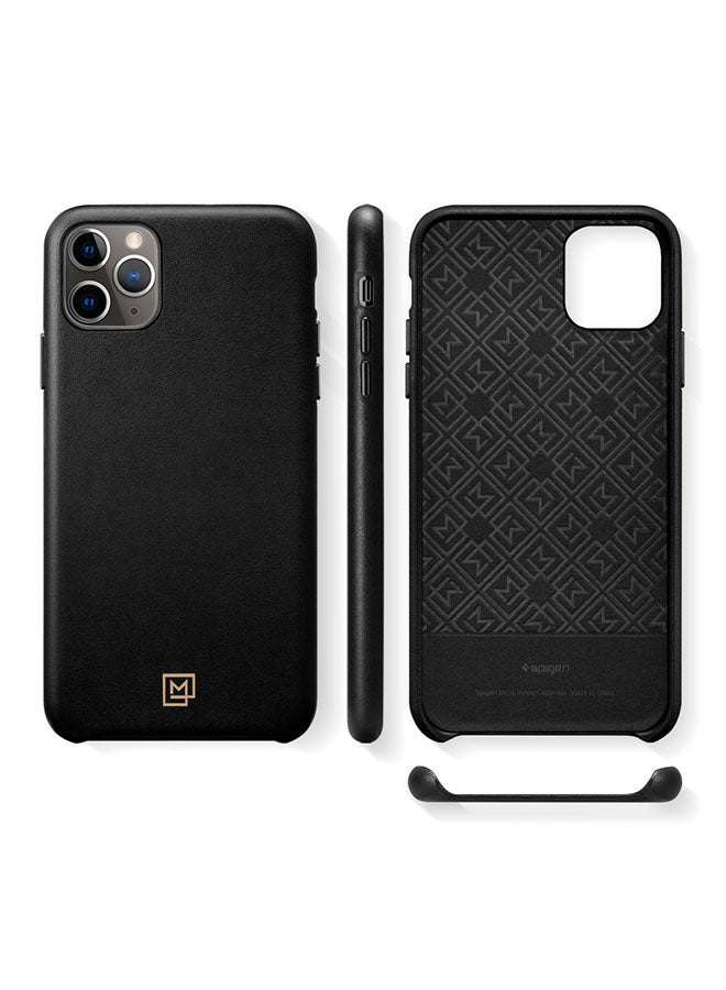 Spigen La Manon Calin PU Leather Cover For Apple iPhone 11 Pro MAX Chic Black - Image 2