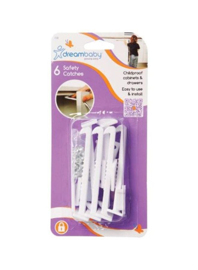dreambaby Safety Catches, Pack of 6 - White - Image 2