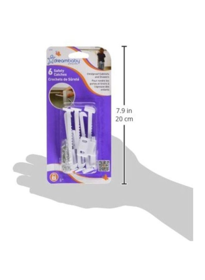 dreambaby Safety Catches, Pack of 6 - White - Image 5