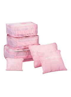 Generic 6-Piece Laundry Packing Pouch Set Pink 
