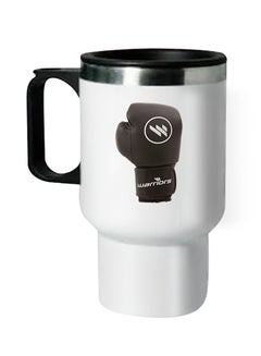 Generic Boxing Gloves Printed Thermal Mug White/Black 