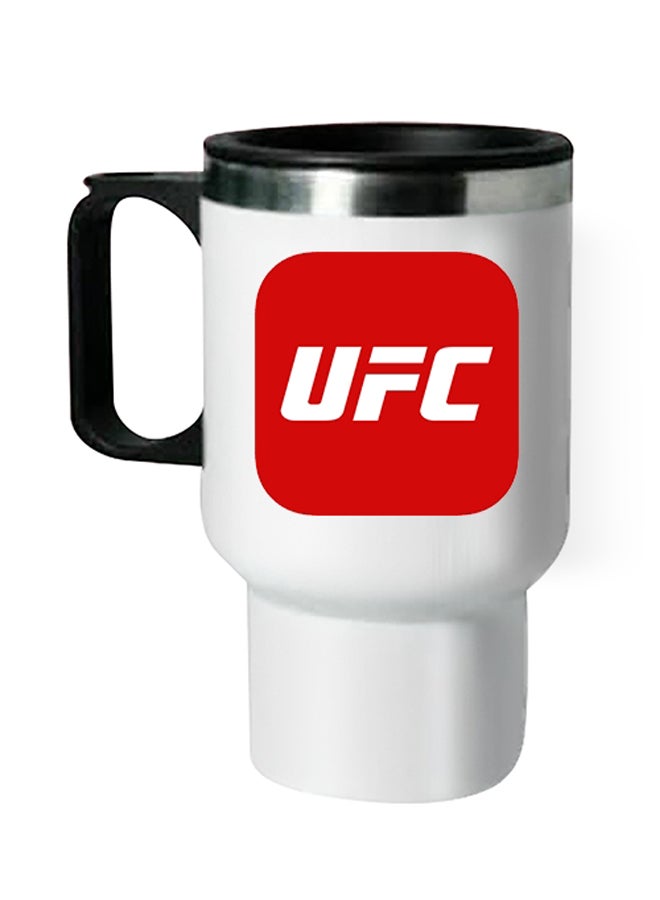 Printed Thermal Mug White/Red 