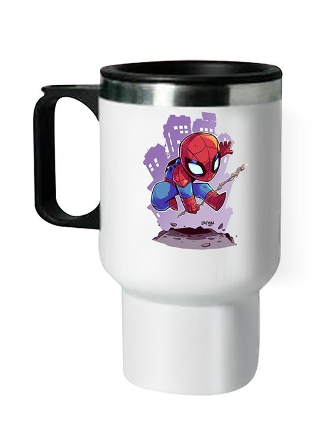 Spiderman Printed Thermal Mug White/Red 