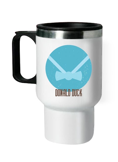 Donald Duck Printed Thermal Mug White/Blue