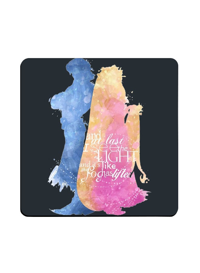 حامل أكواب مطبوع برسومات متعدد الألوان 9x9سم