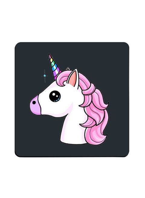 Unicorn Printed Coaster Multicolour 9x9cm