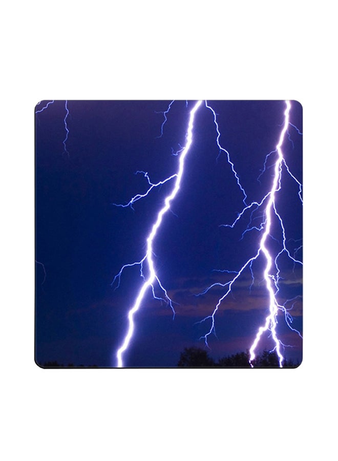 Lightning Printed Coaster Multicolour 9x9cm 