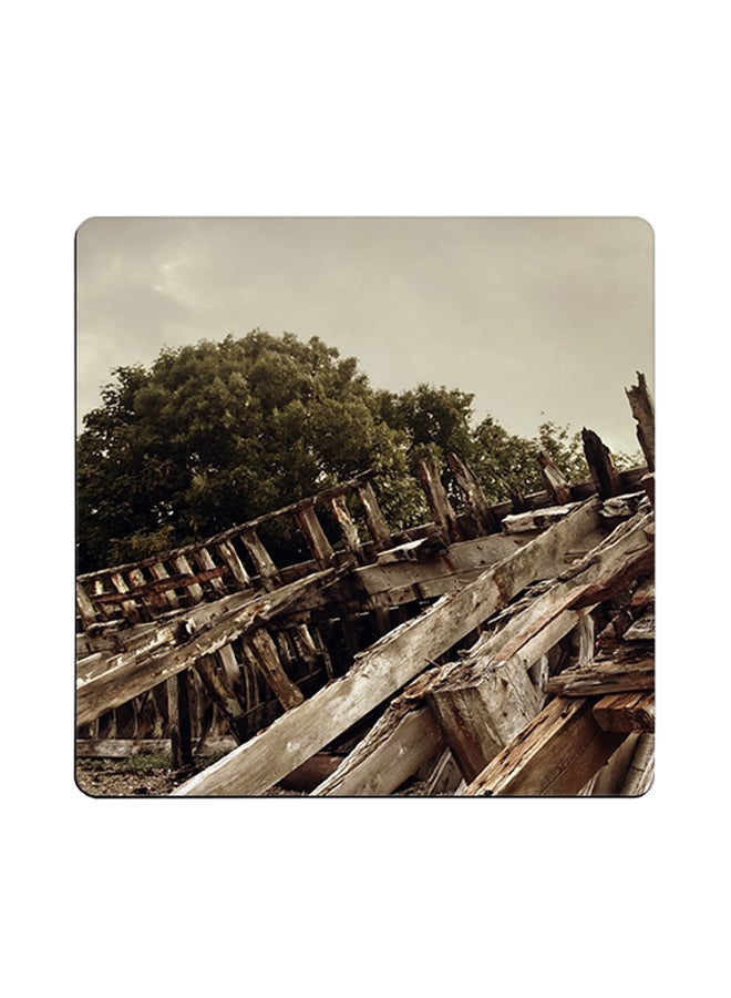 Relics Of The Sea Printed Coaster Multicolour 9x9cm