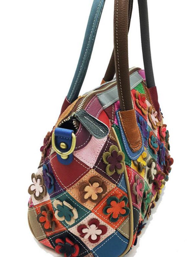 J&J Elegant Design Light Weight Shoulder Bag Pink/Blue/Green - Image 3