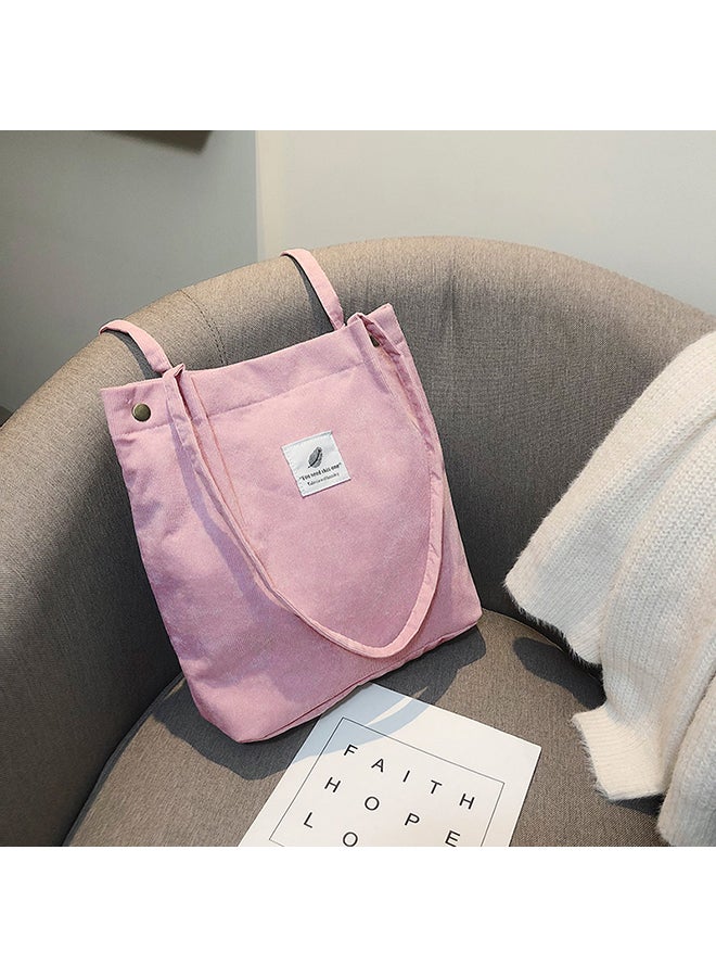 Stylish Canvas Bag Pink  - Image 3