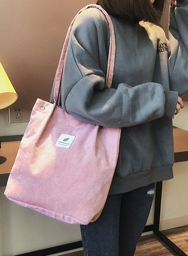 Stylish Canvas Bag Pink  - Image 4