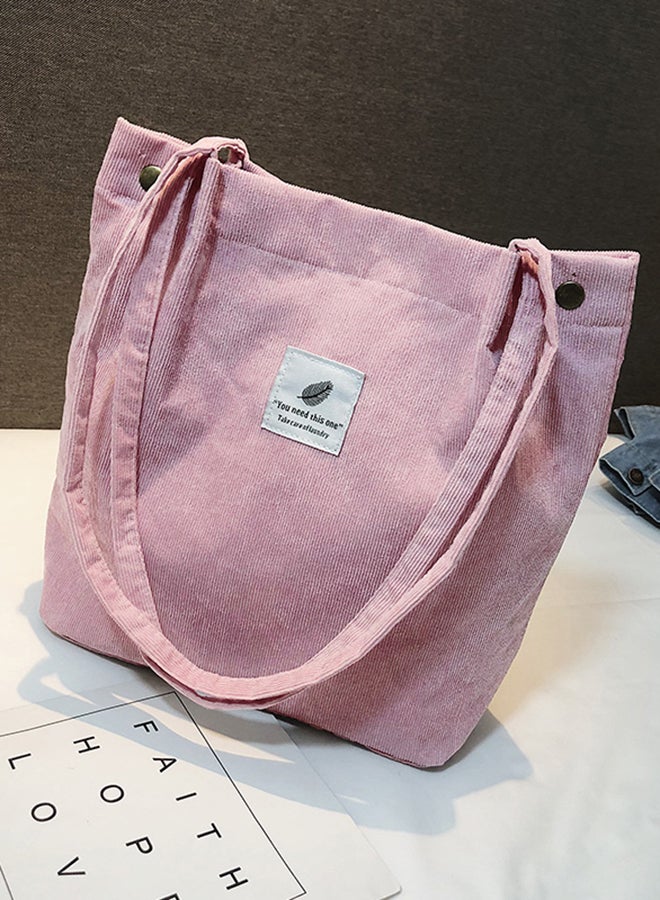 Stylish Canvas Bag Pink  - Image 5