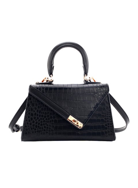 Stylish Leather Satchel Black