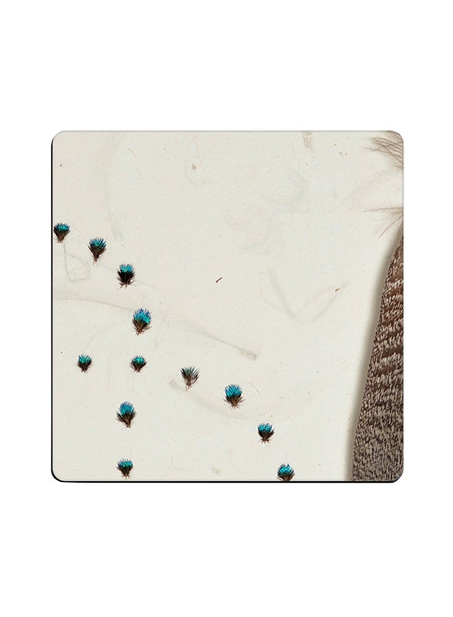 Abstract Printed Coaster Multicolour 9x9cm