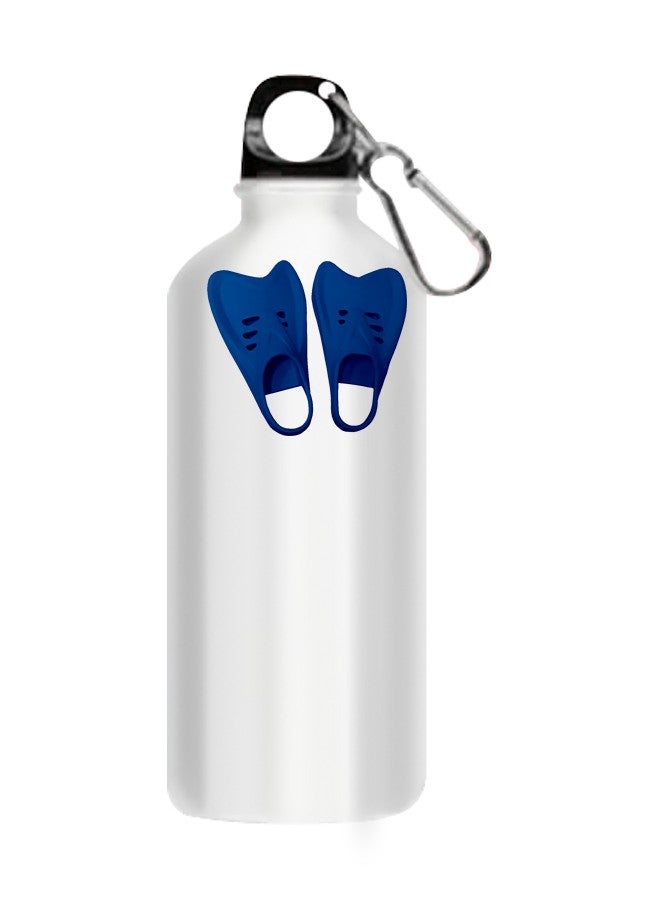 Stainless Steel Printed Water Bottle White 510ml