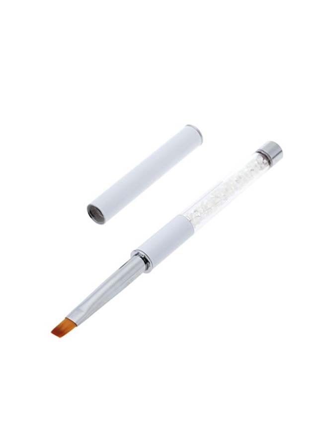 Nail UV Gel Flat Brush White - Image 2