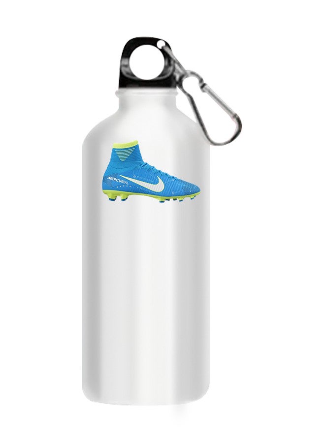Football Boots Printed Water Bottle White 510ml