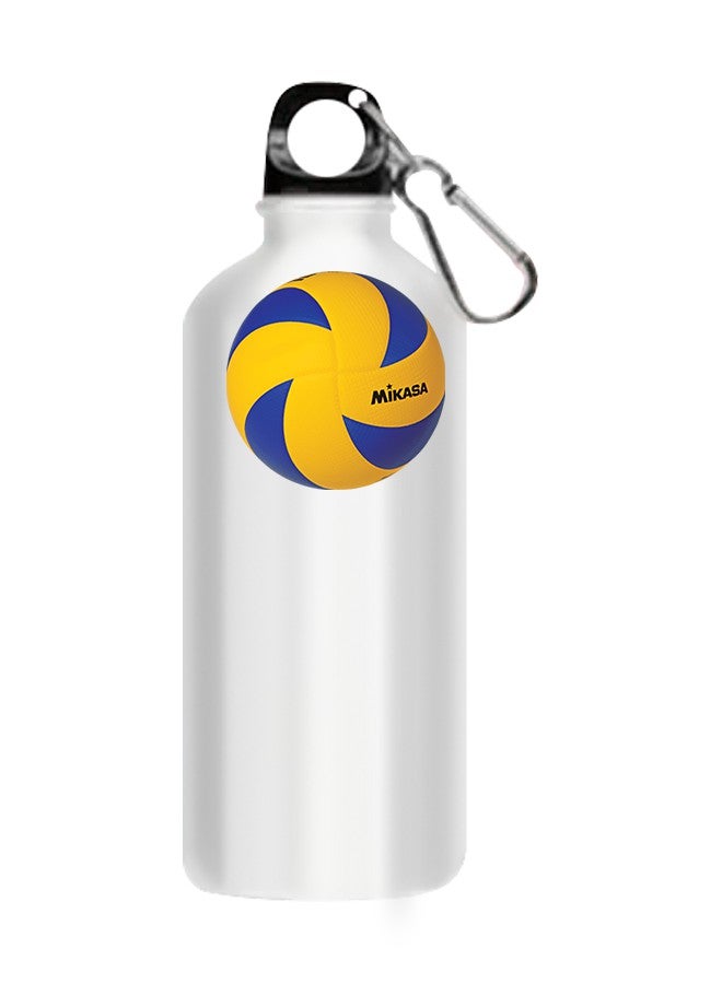Volleyball Printed Water Bottle White 510ml