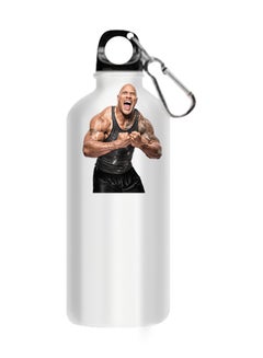 WWE The Rock Printed Water Bottle White 510ml