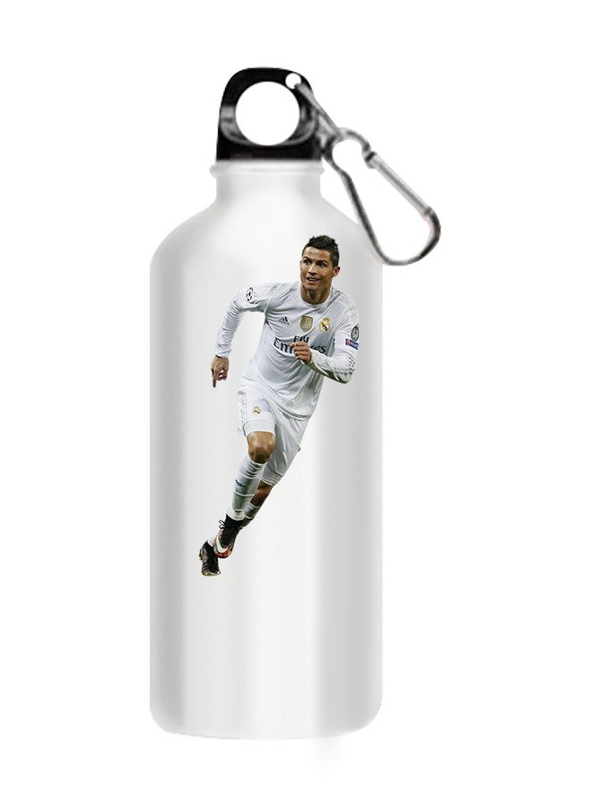 Ronaldo Printed Water Bottle White 510ml