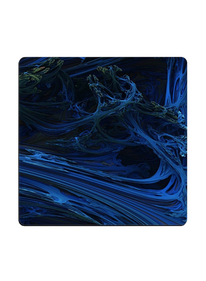 Abstract Printed Coaster Blue 9x9cm
