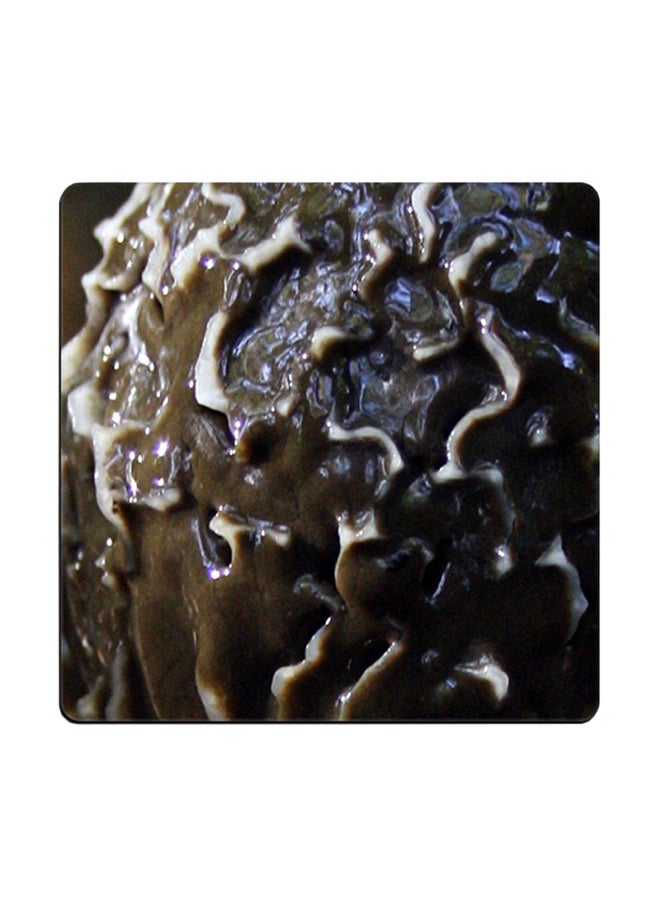Abstract Printed Coaster Brown 9x9cm