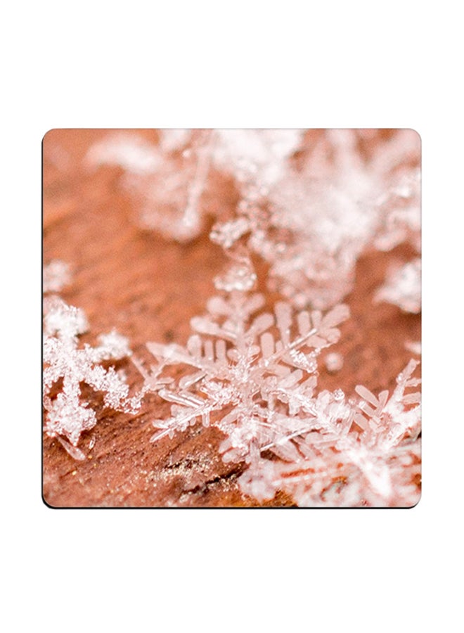 Generic - Snow Flake Printed Coaster Multicolour 9x9cm - Image 1
