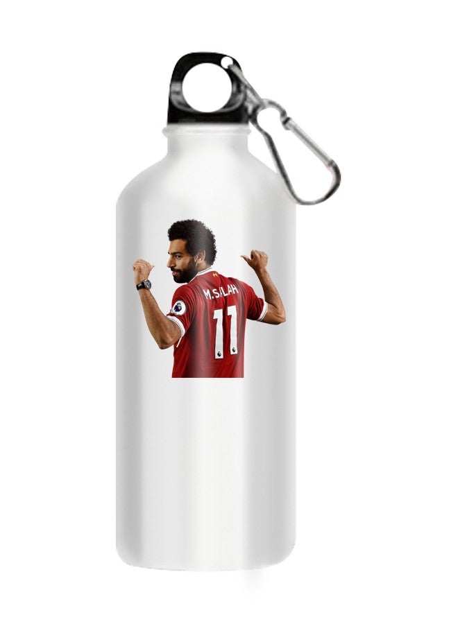 Stainless Steel Printed Water Bottle White 510ml